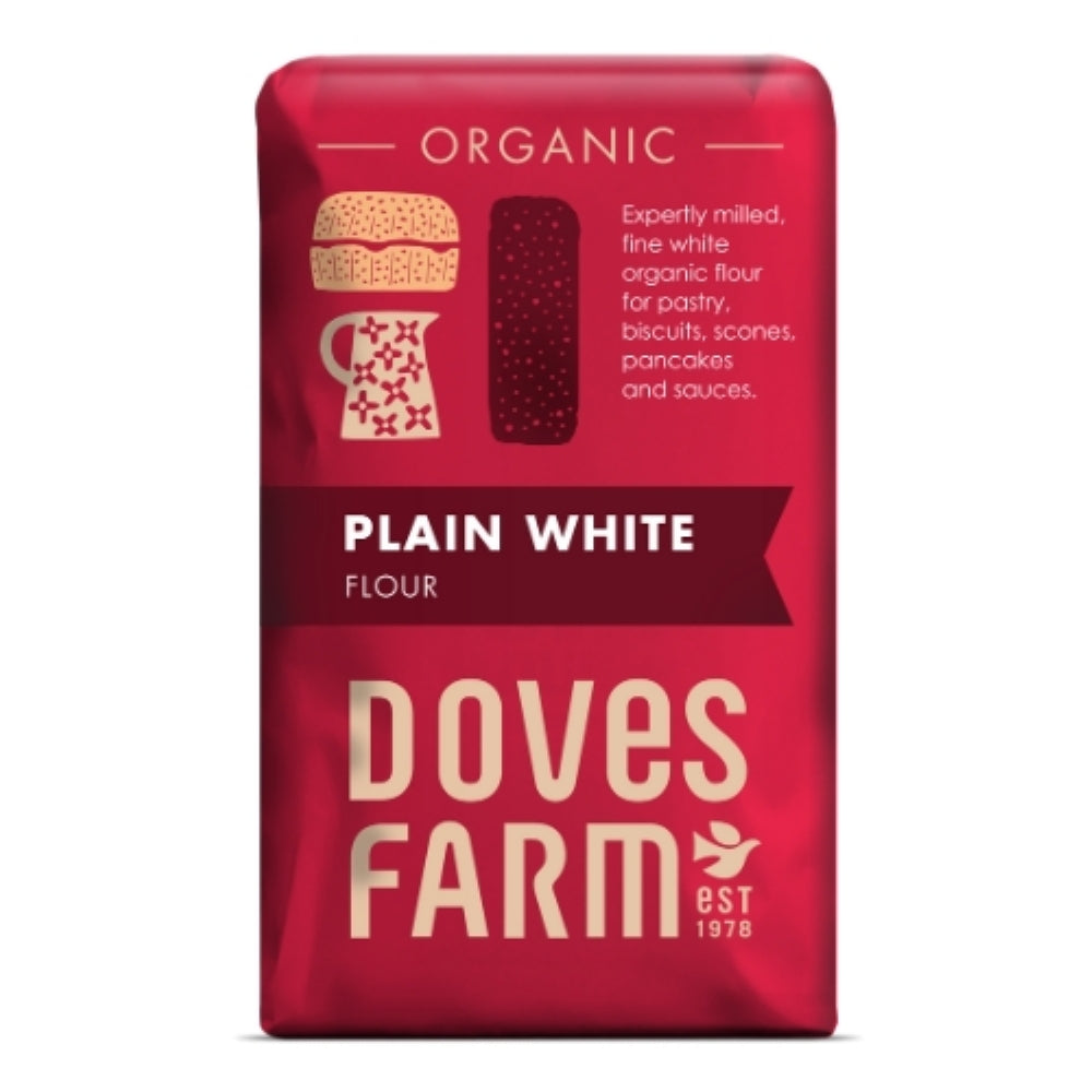 Doves Farm Organic Plain White Flour 1Kg