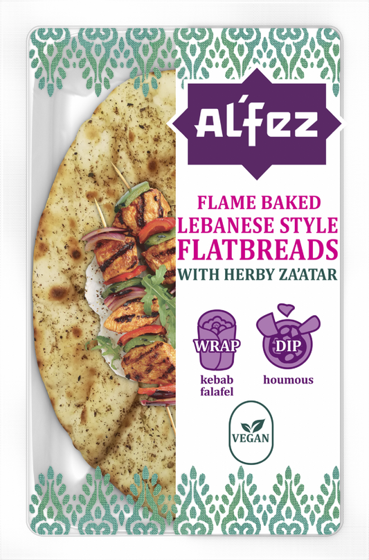 Al'Fez Flame Baked Lebanese Style Flatbreads With Herby Za'Atar 180G