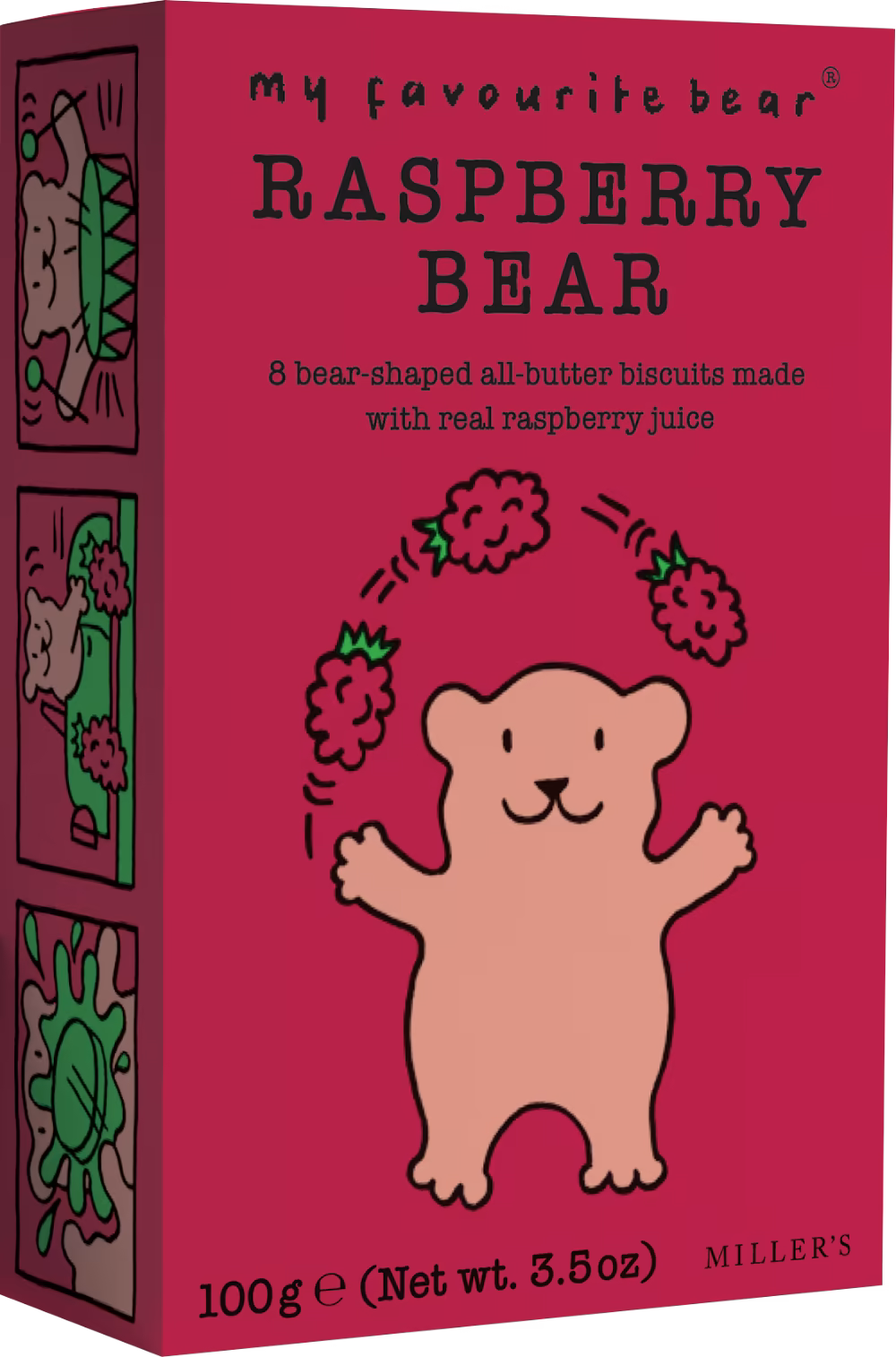 Artisan Biscuits My Favourite Bear Raspberry Bear Biscuits 100g