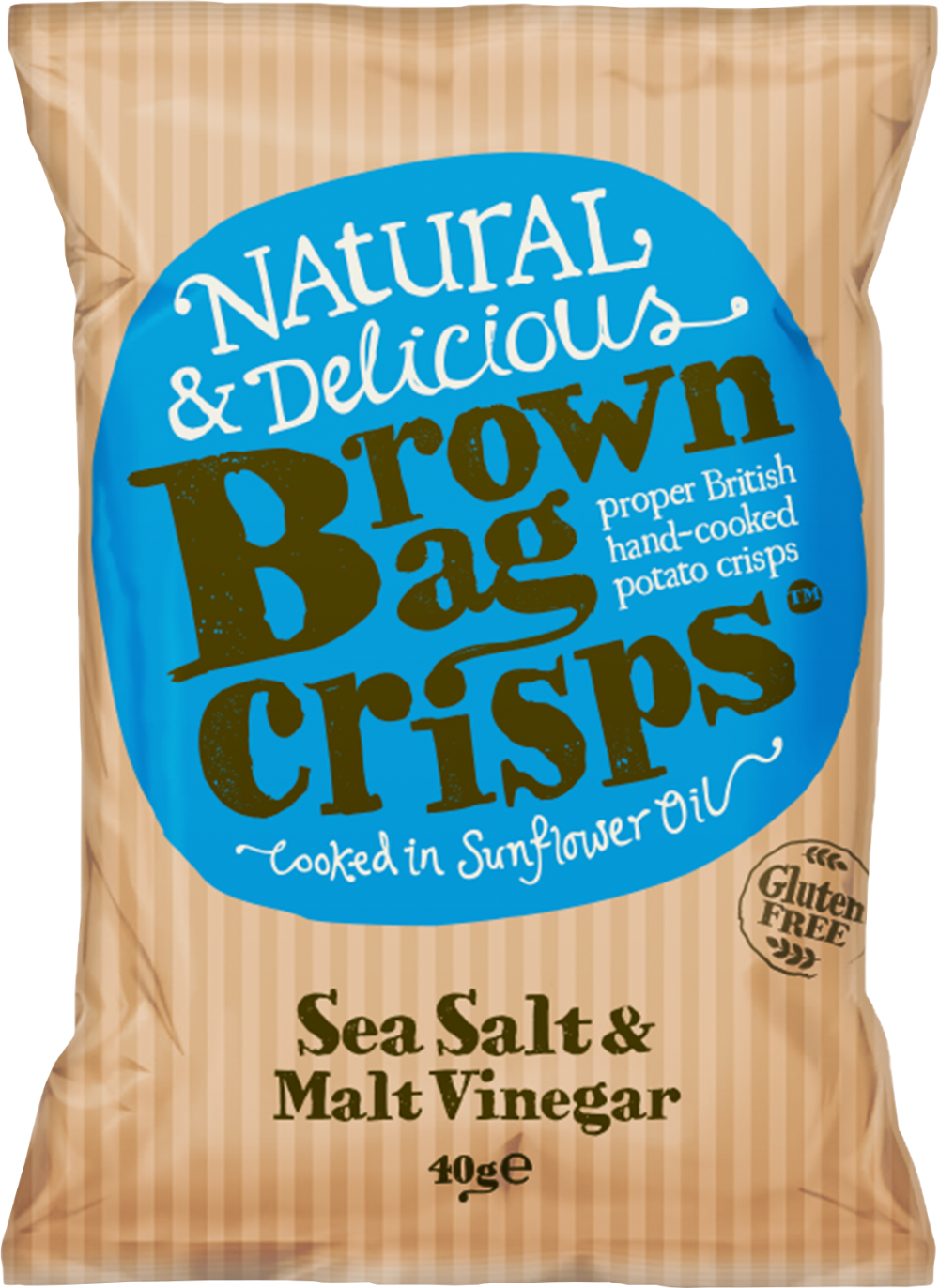 Brown Bag Crisps Sea Salt & Malt Vinegar 40G
