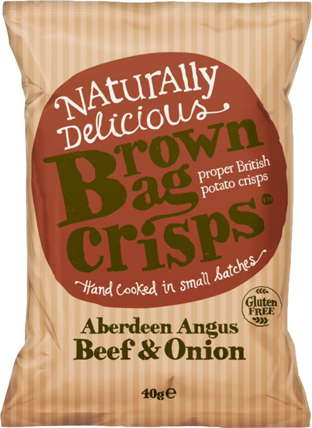 Brown Bag Crisps Aberdeen Angus Beef & Onion 40G