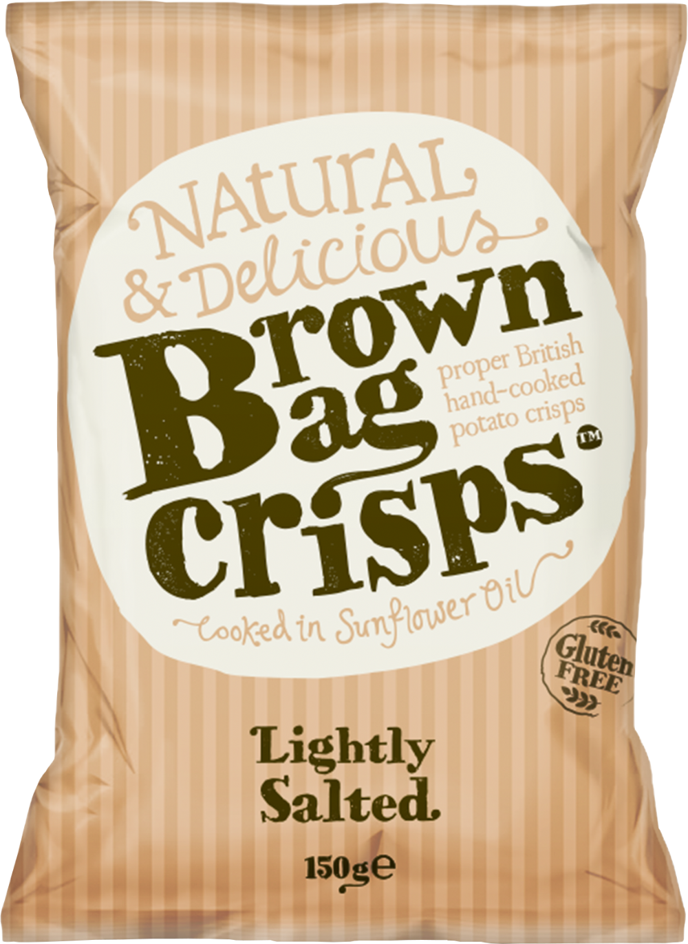 Brown Bag Crisps Lightly Salted 150G