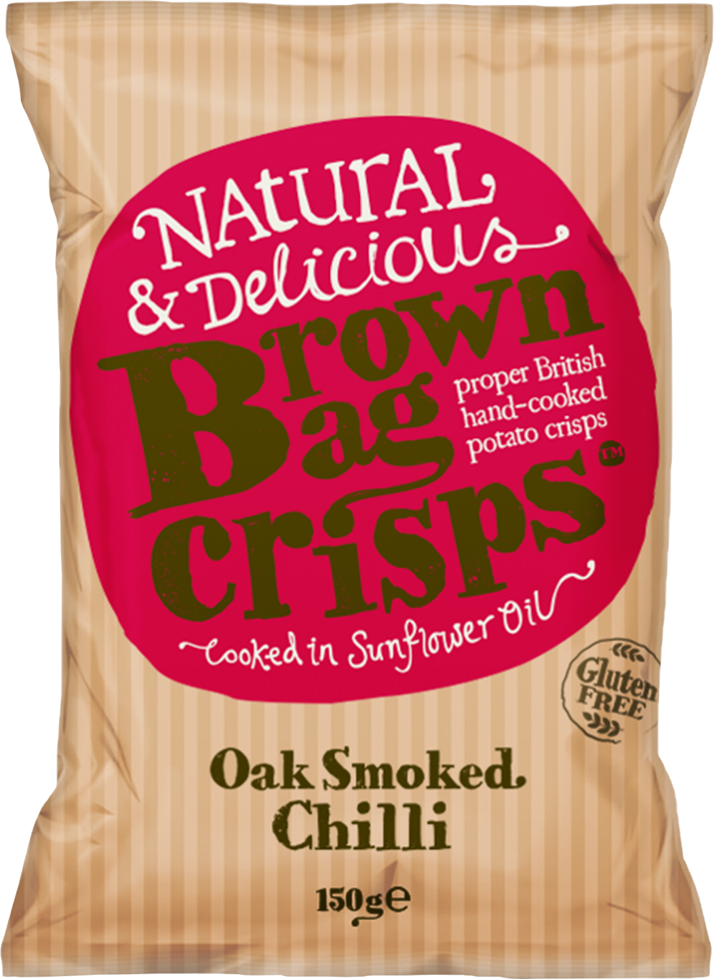 Brown Bag Crisps Oak Smoked Chilli 150G
