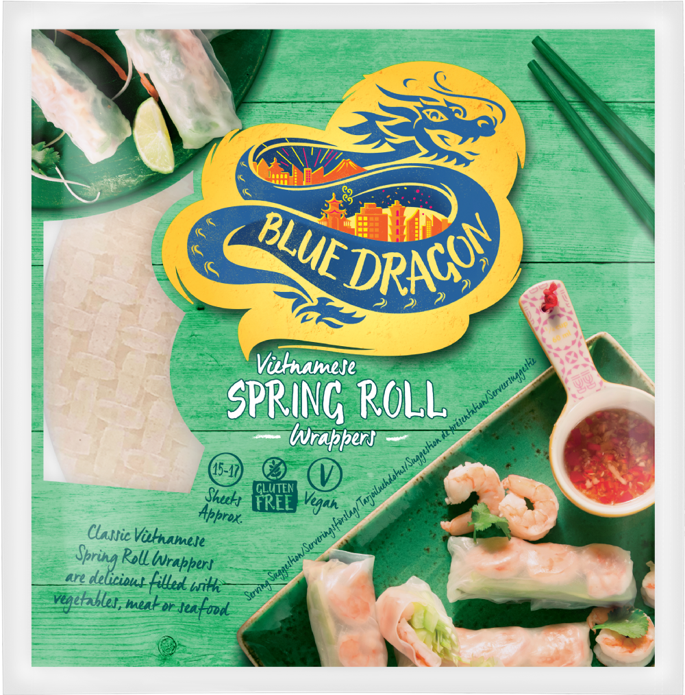 Blue Dragon Spring Roll Wrappers 134G