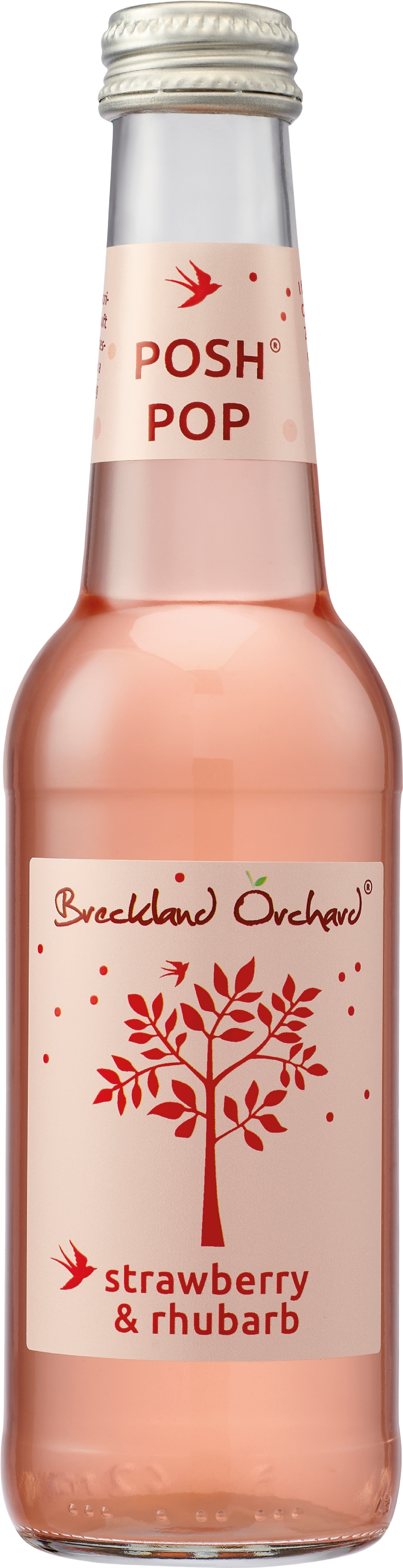 Breckland Orchard Posh Pop - Strawberry & Rhubarb 275ml