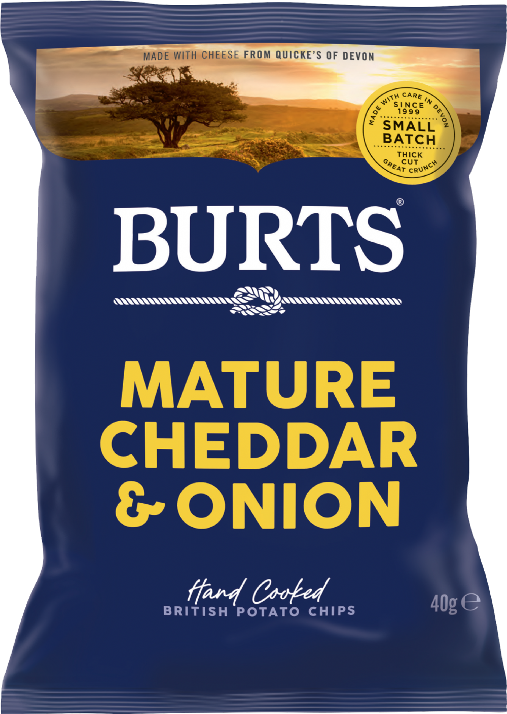 Burts Snacks Potato Chips - Mature Cheddar & Onion 40G