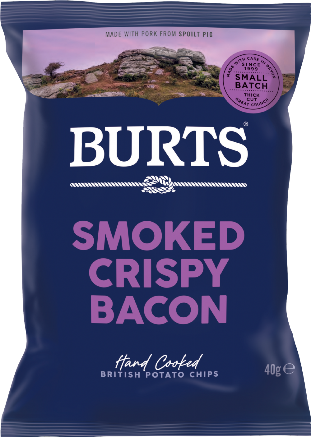 Burts Snacks Potato Chips - Smoked Crispy Bacon 40G