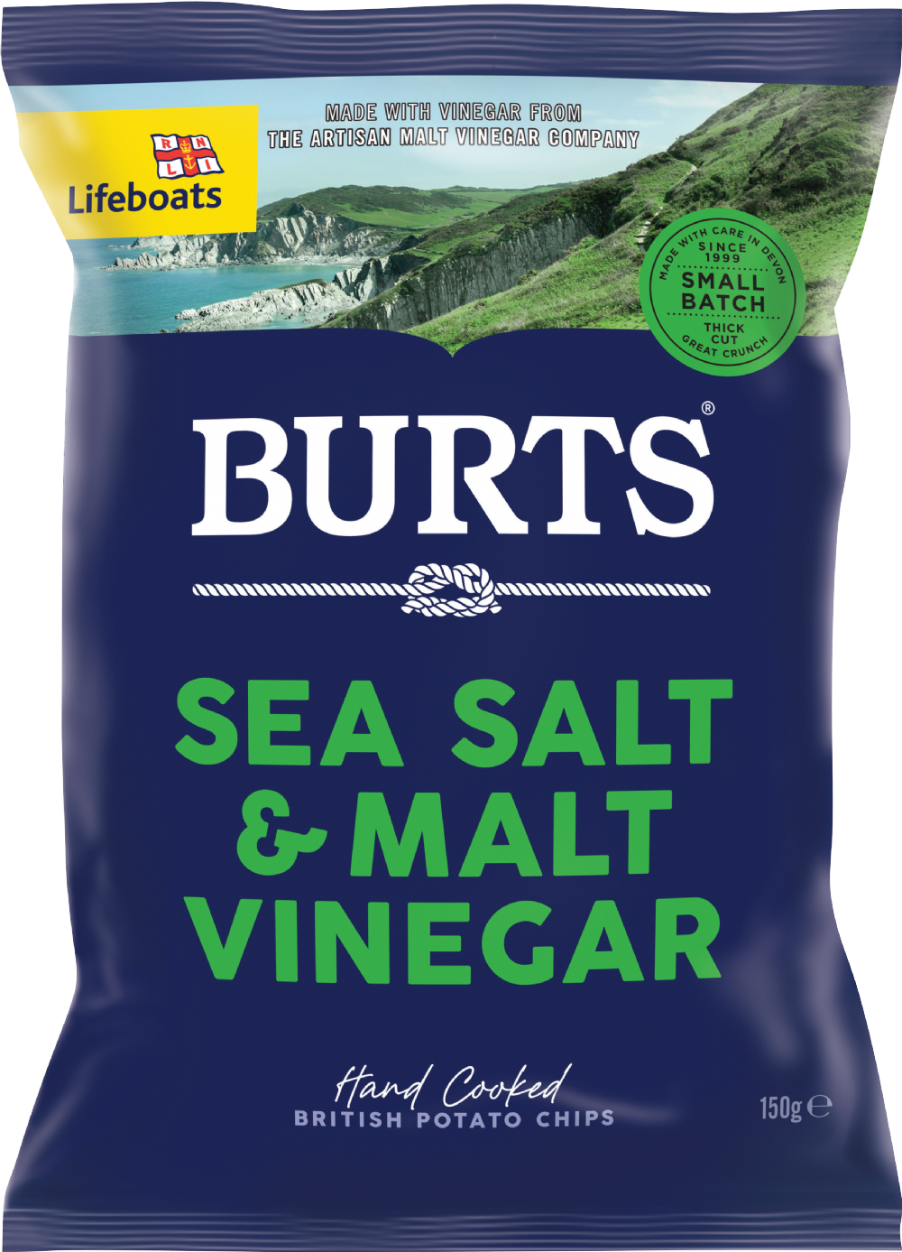 Burts Snacks Potato Chips - Sea Salt & Malt Vinegar 150G
