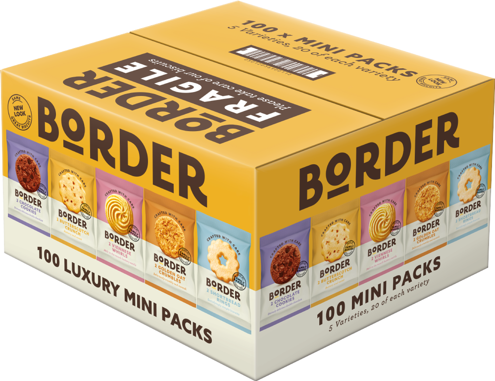 Border Twin Pack Biscuits - Assorted Case (5 Varieties) Pack of 100
