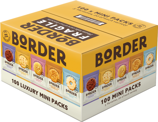 Border Twin Pack Biscuits - Assorted Case (5 Varieties) Pack of 100