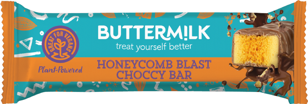 Buttermilk Plant-Powered Honeycomb Blast Choccy Bar 45G