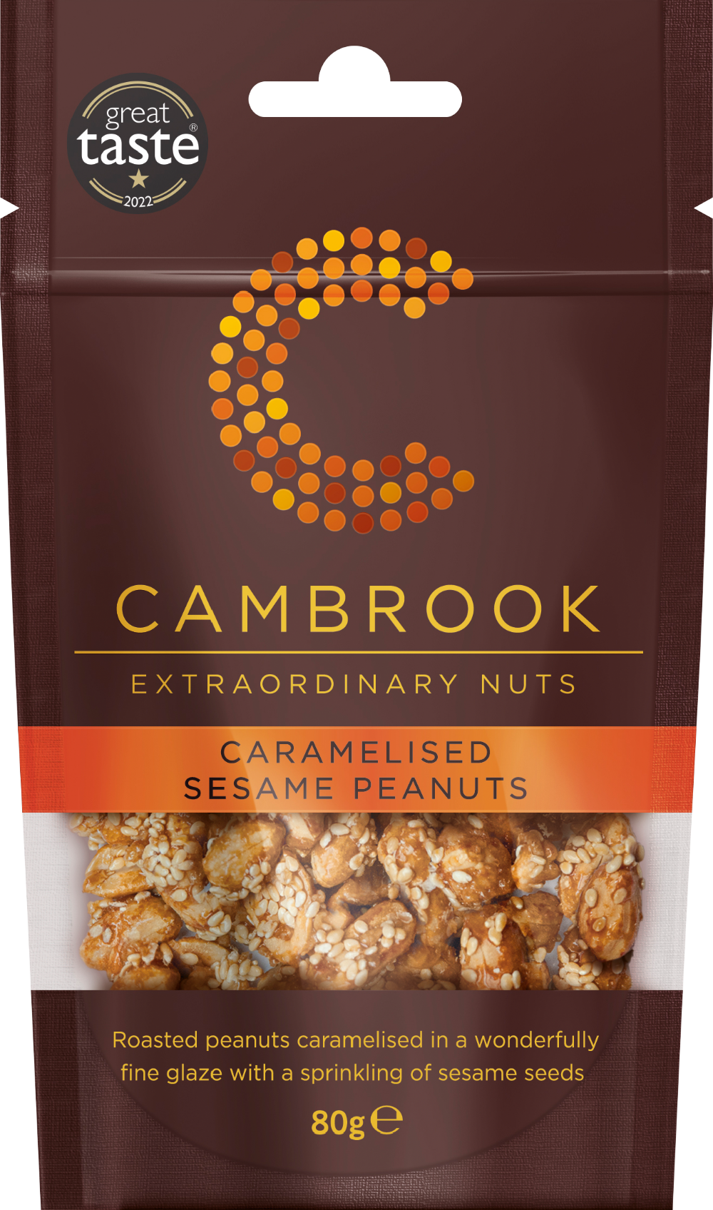Cambrook Caramelised Sesame Peanuts 80G