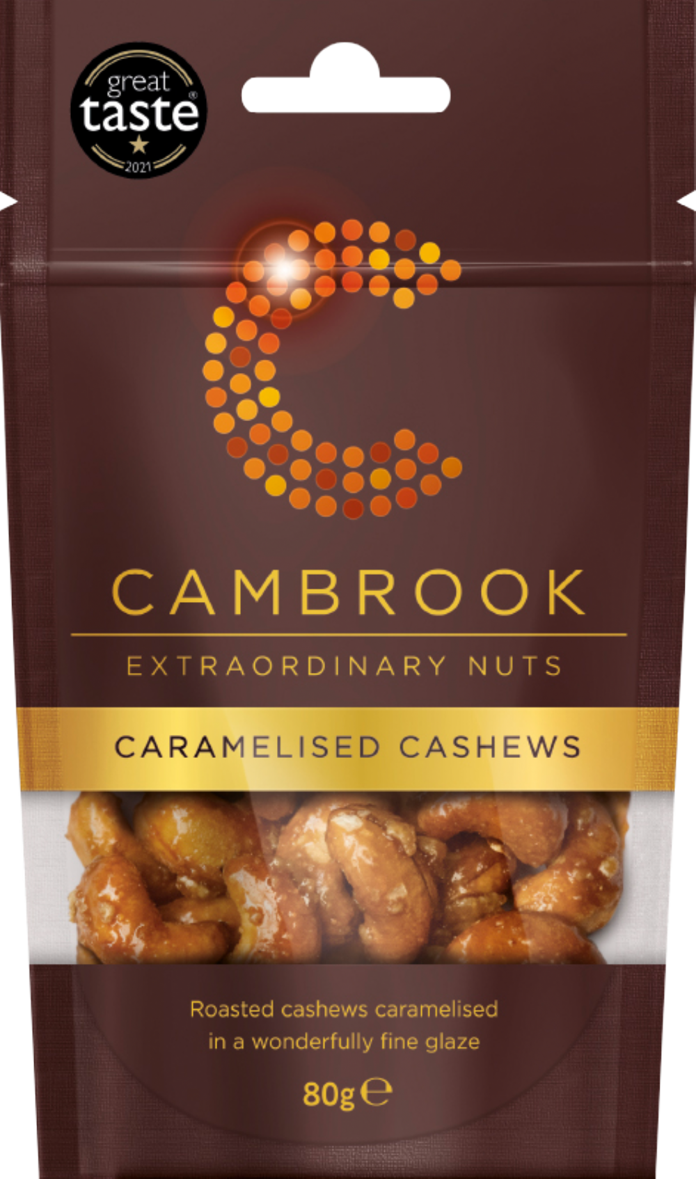 Cambrook Caramelised Cashews 80G