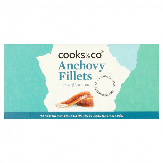 Cooks & Co. Anchovy Fillets In Sunflower Oil 50G