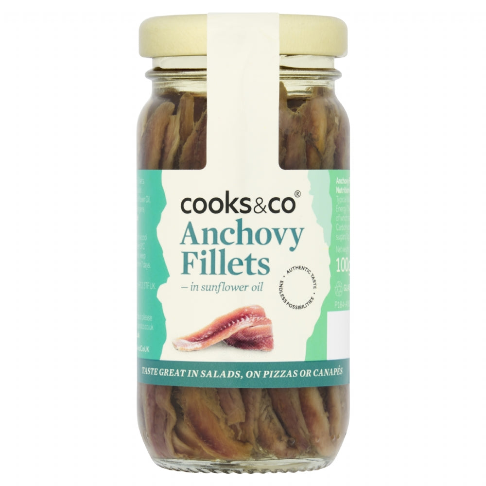 Cooks & Co. Anchovy Fillets In Sunflower Oil 100G