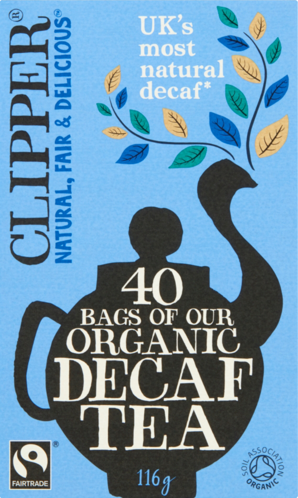 Clipper 40 Organic Decaf Teabags 116G