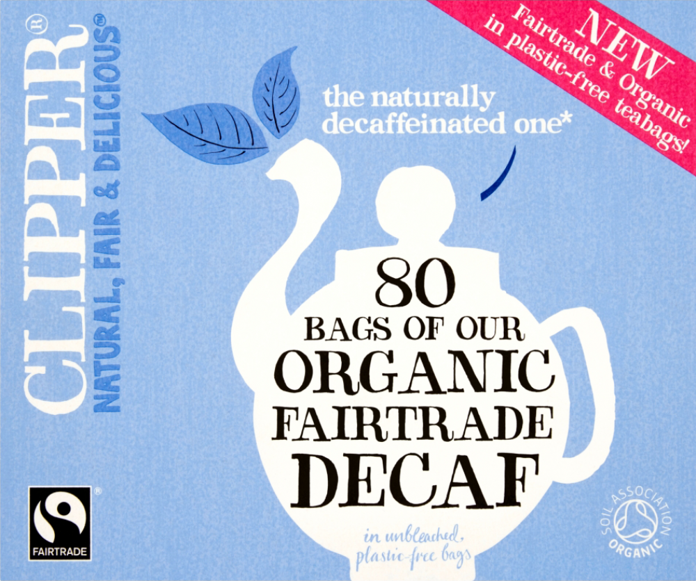 Clipper 80 Organic Fairtrade Decaf Teabags 232G