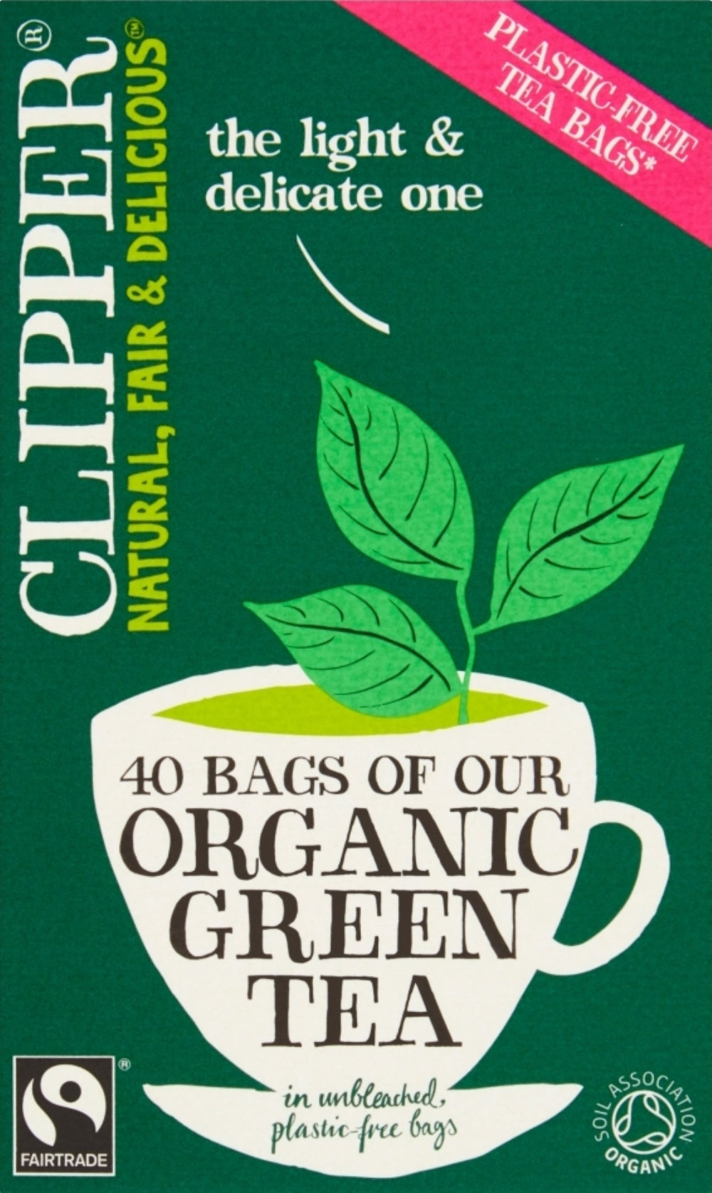 Clipper 40 Organic Green Tea Teabags 80G