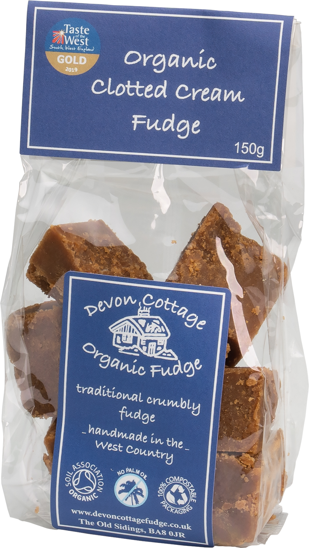 Devon Cottage Organic Clotted Cream Fudge - Bag 150G