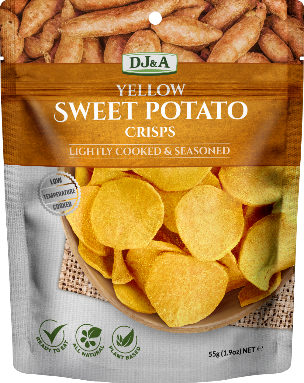 Dj&A Yellow Sweet Potato Crisps 55G