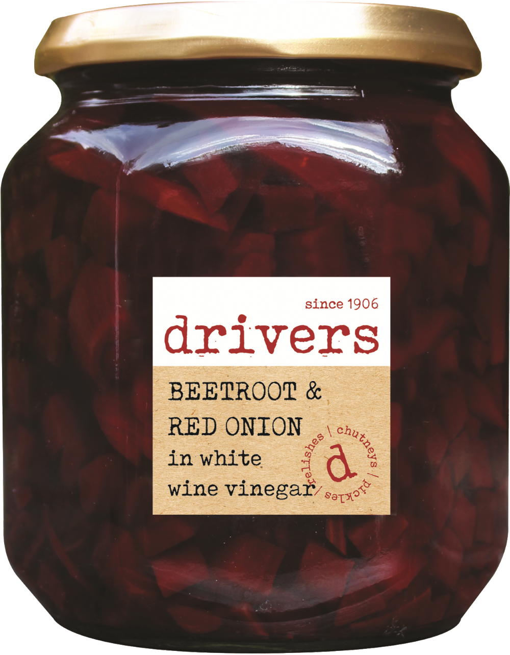 Drivers Beetroot & Red Onion In White Wine Vinegar 550G
