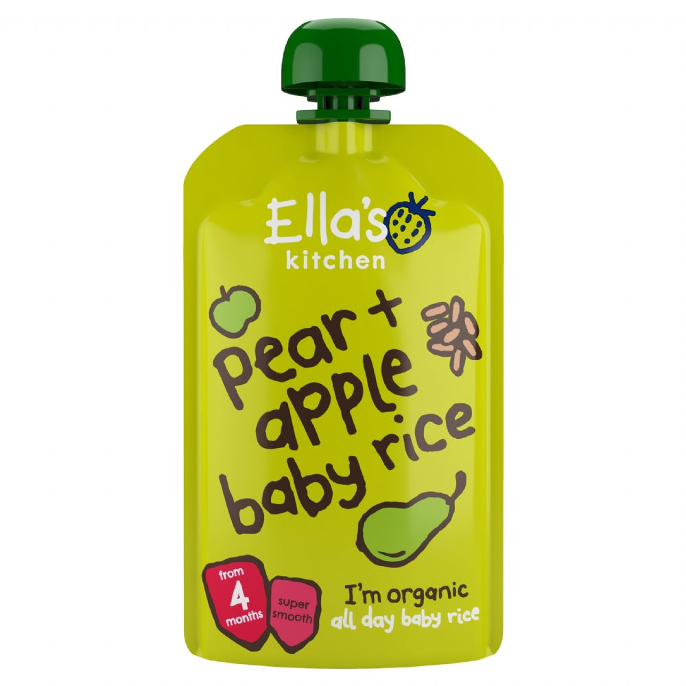 Ella's Kitchen Pears, Apples & Baby Rice 120G
