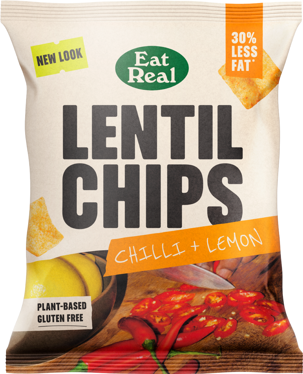 Eat Real Lentil Chips - Chilli & Lemon 40G