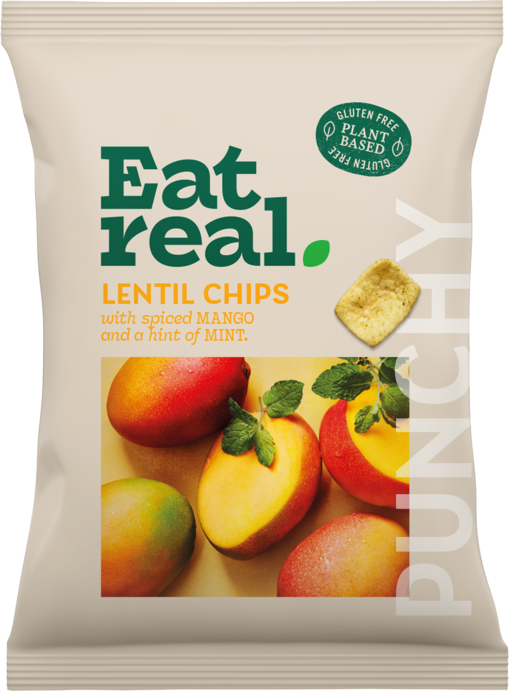 Eat Real Lentil Chips - Spiced Mango & A Hint of Mint 95g