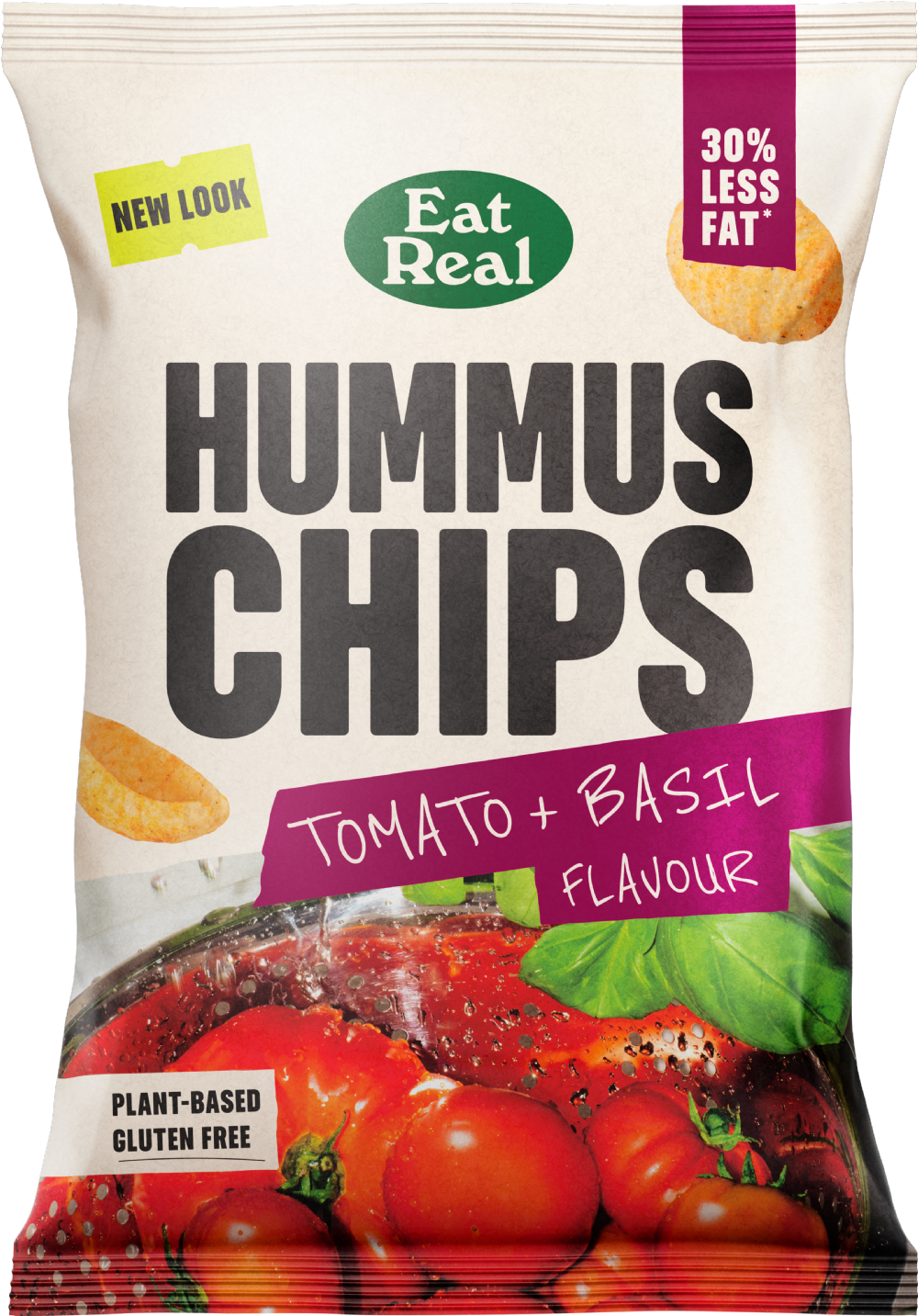 Eat Real Hummus Chips - Tomato & Basil 110G