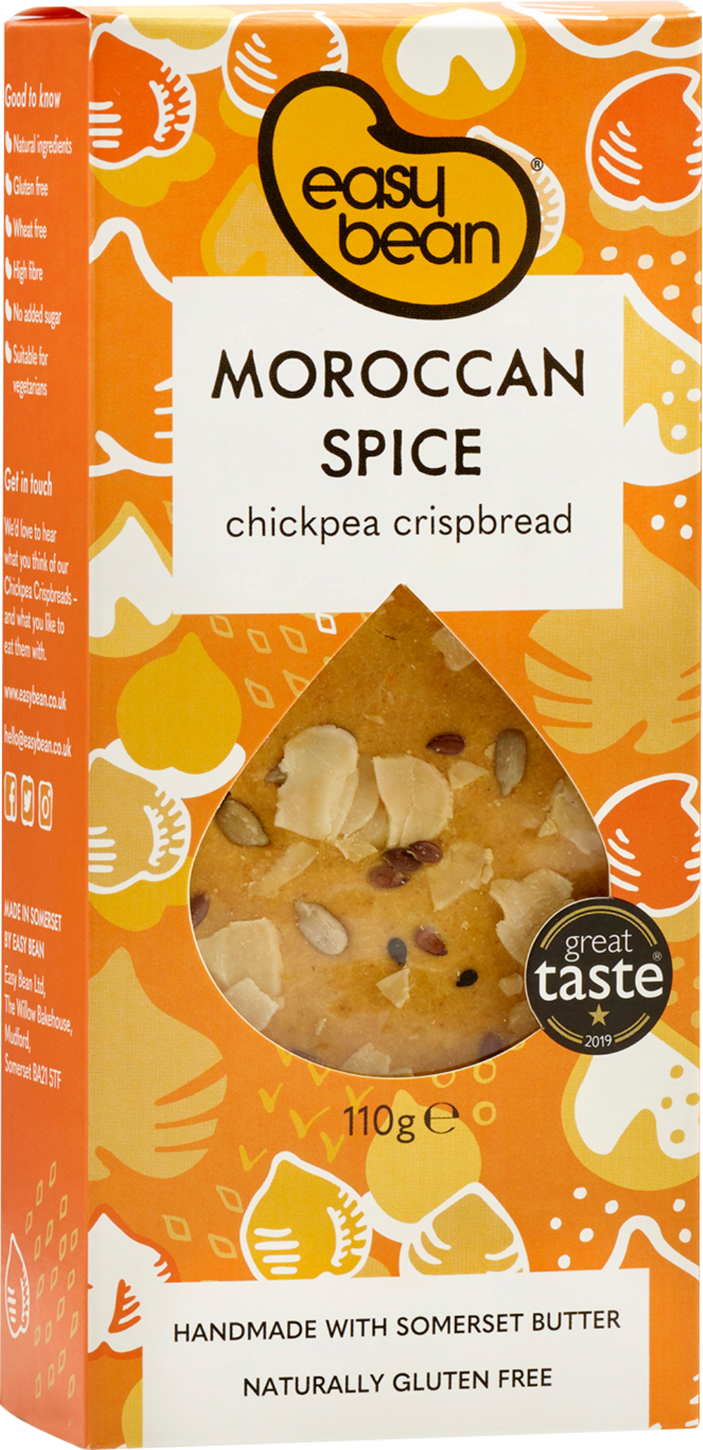 Easy Bean Moroccan Spice - Chickpea Crispbread 110G