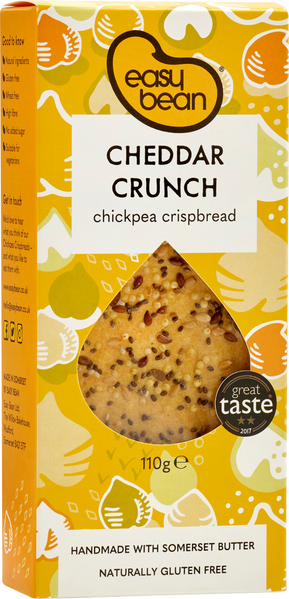 Easy Bean Cheddar Crunch - Chickpea Crispbread 110G