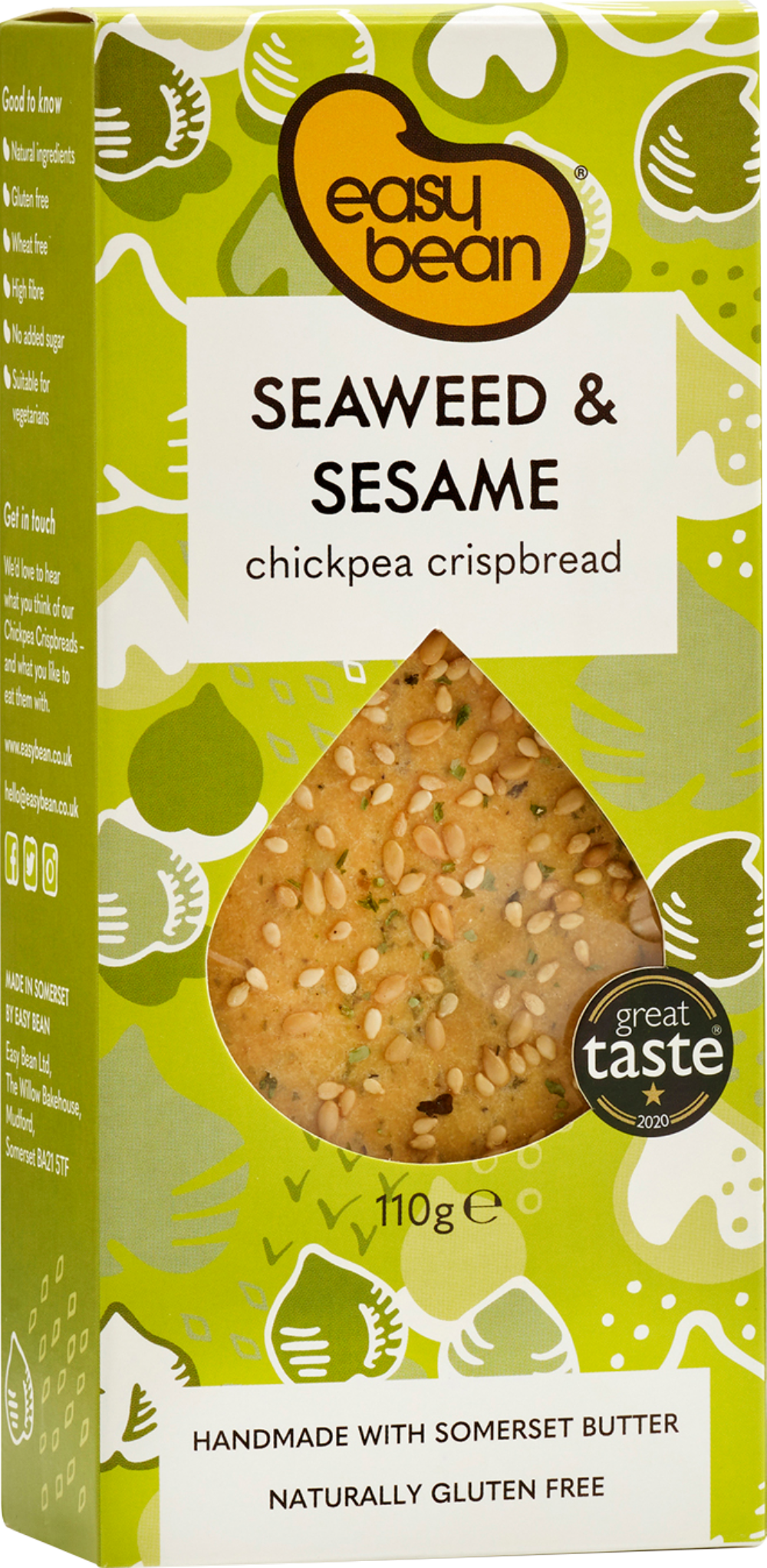 Easy Bean Seaweed & Sesame - Chickpea Crispbread 110G