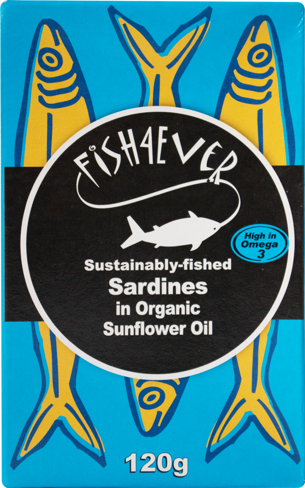 Fish 4 Ever Sardines In Organic Sunflower Oil 120G