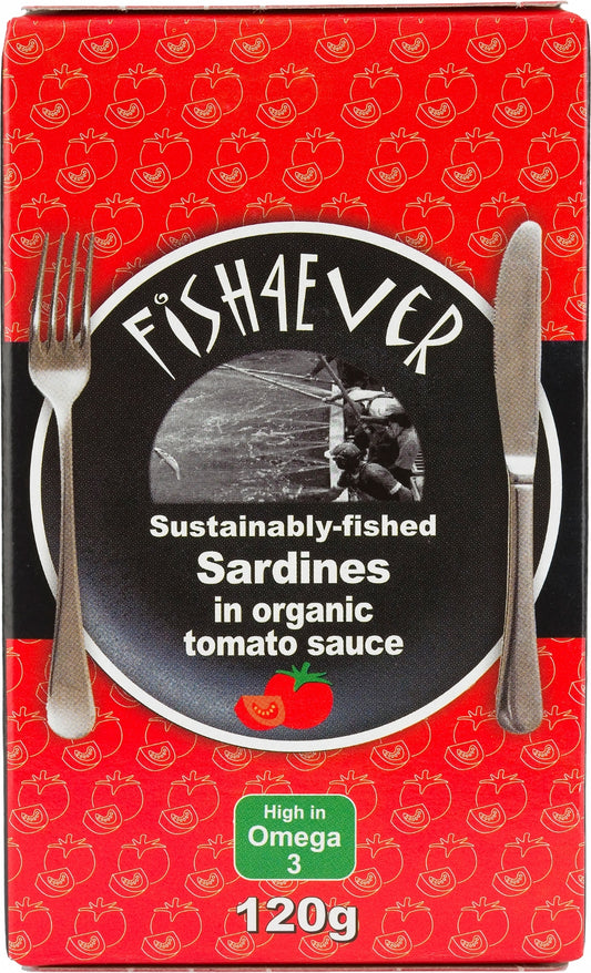 Fish 4 Ever Sardines In Organic Tomato Sauce 120G