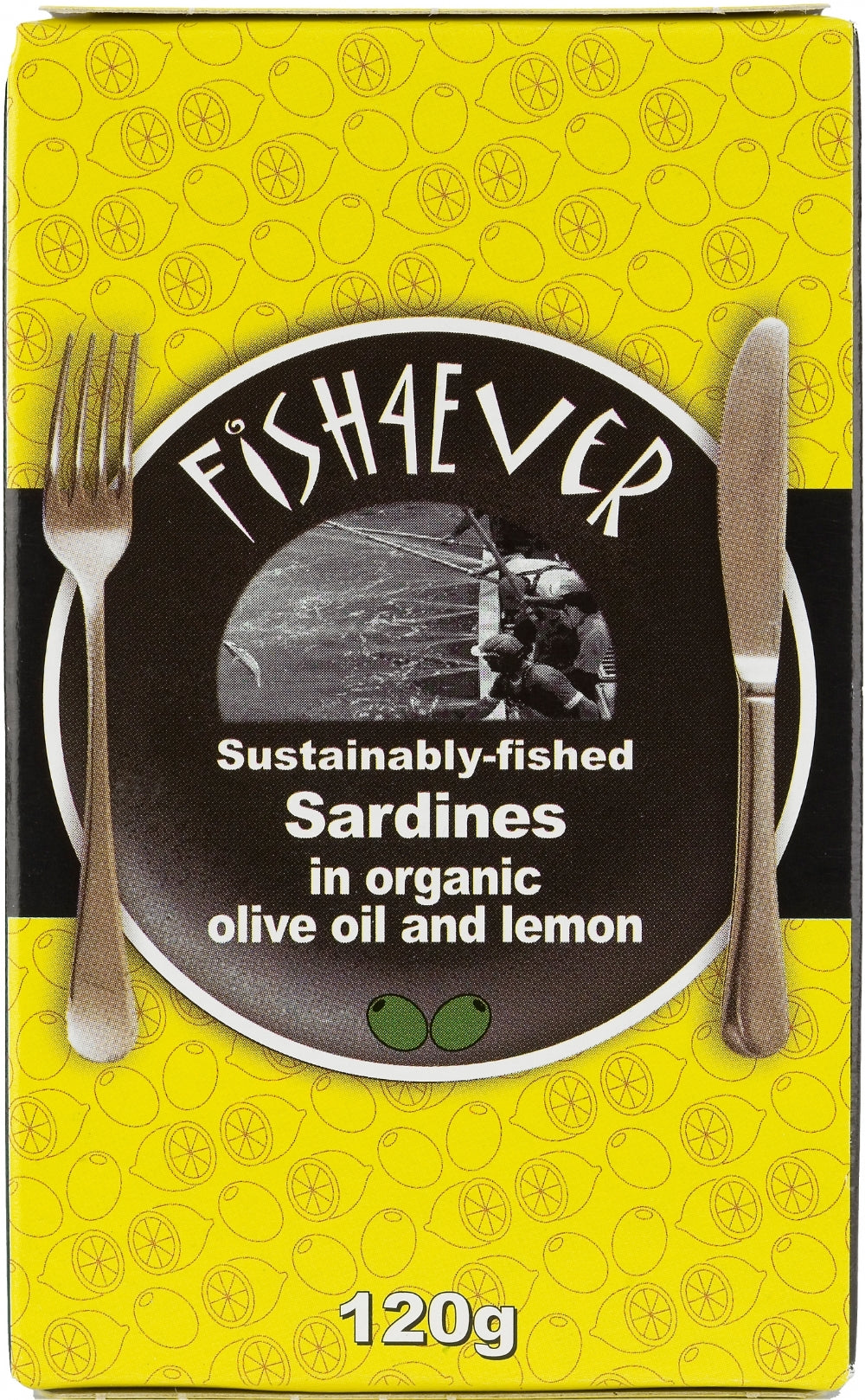 Fish 4 Ever Sardines In Organic Olive Oil & Lemon 120G