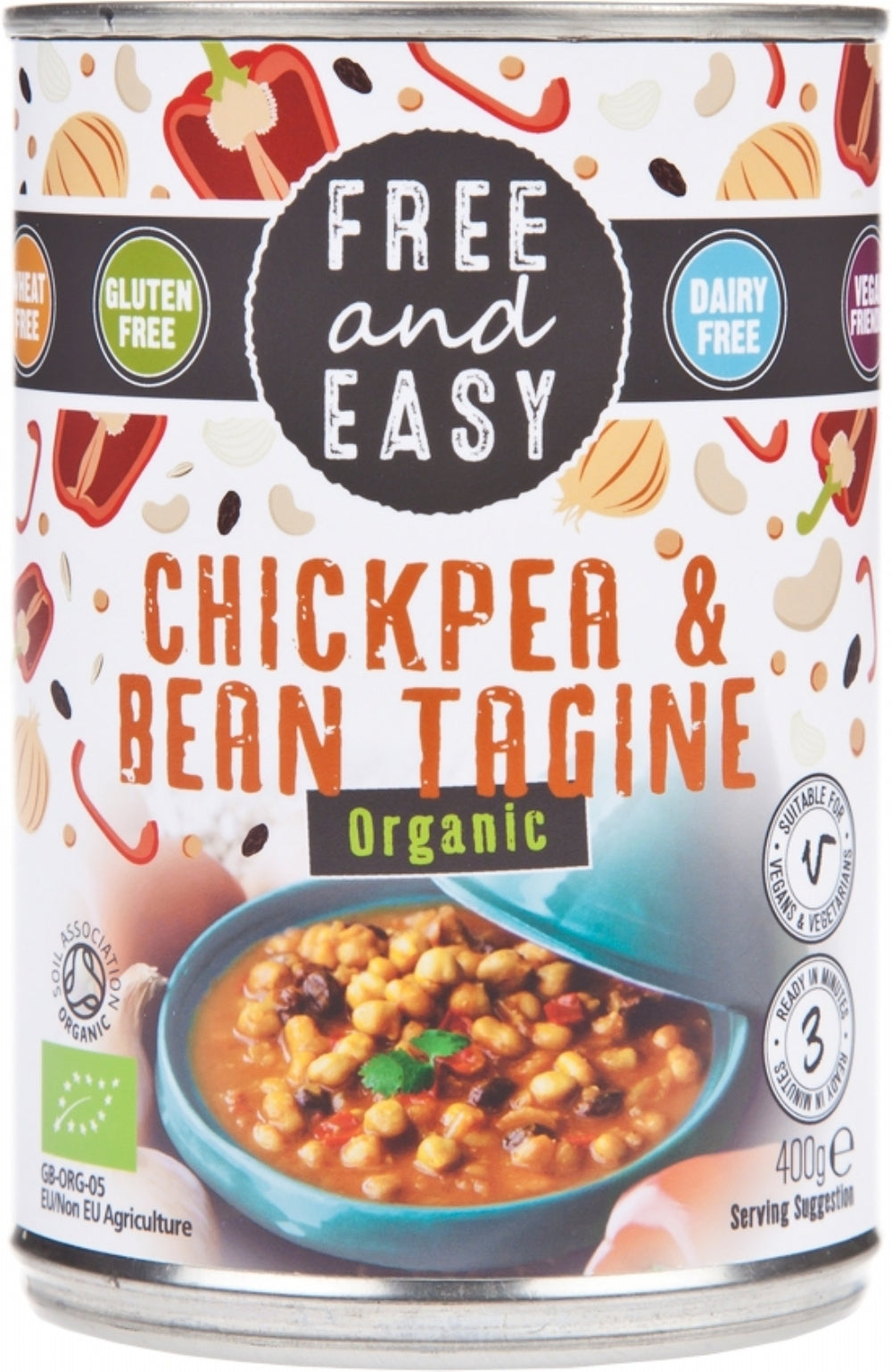 Free And Easy Organic Chickpea & Bean Tagine 400G