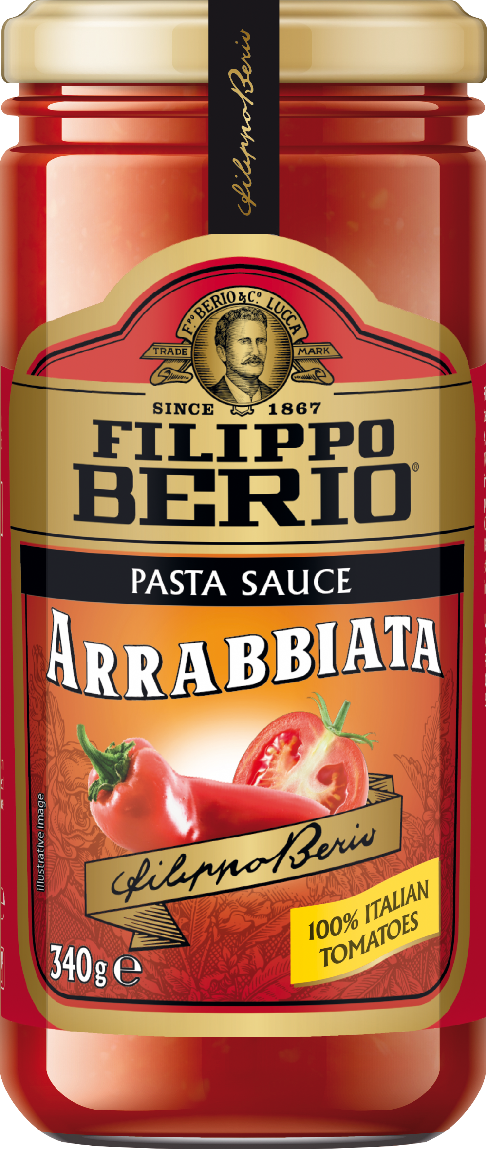 Filippo Berio Arrabbiata Pasta Sauce 340G