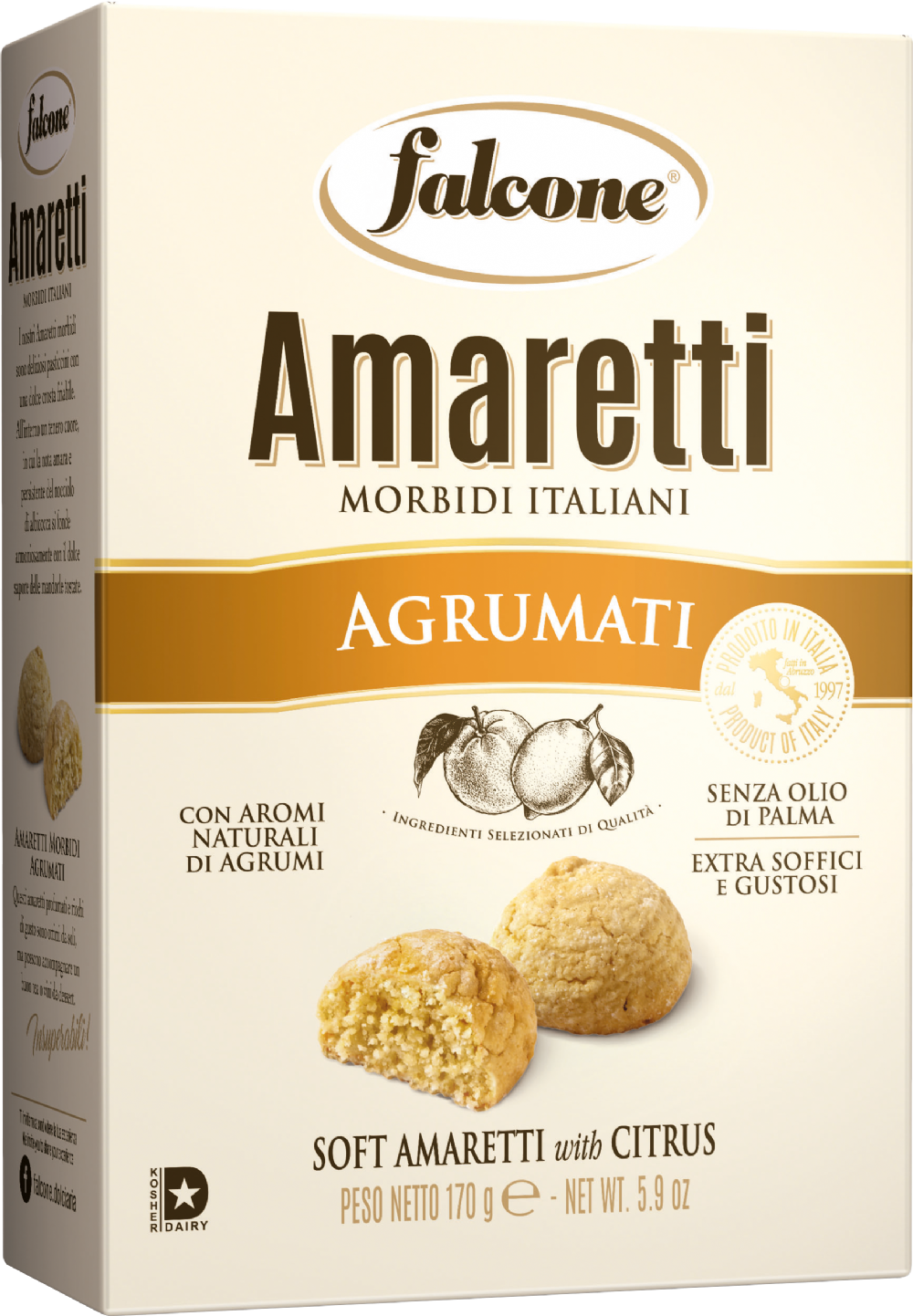 Falcone Italian Soft Amaretti With Citrus 170G