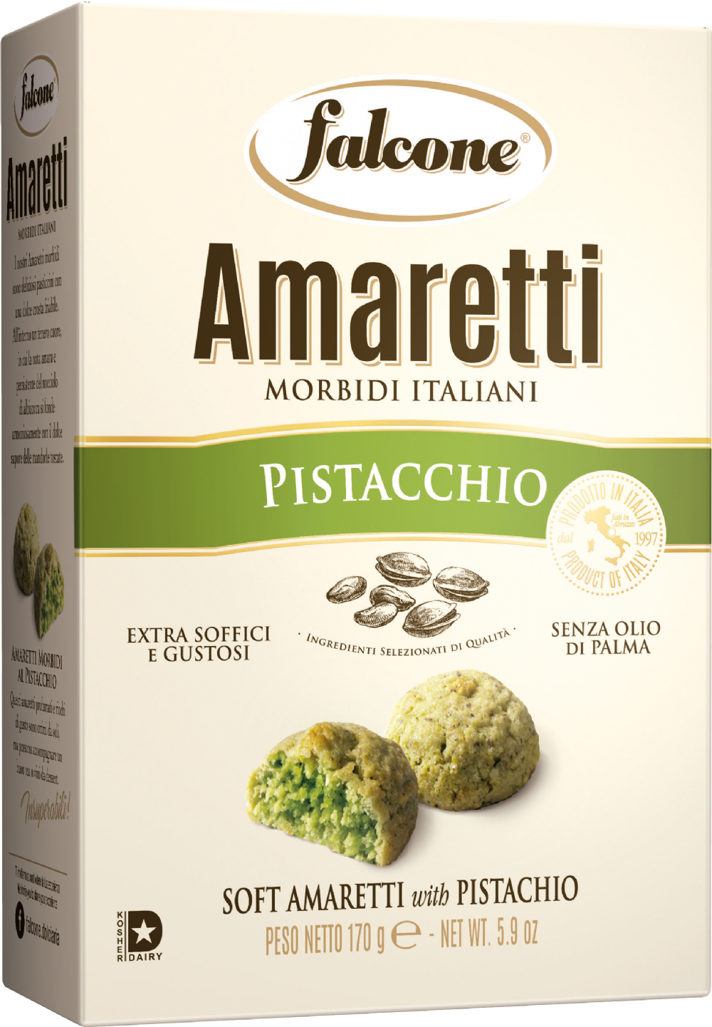 Falcone Italian Soft Amaretti With Pistachio 170G