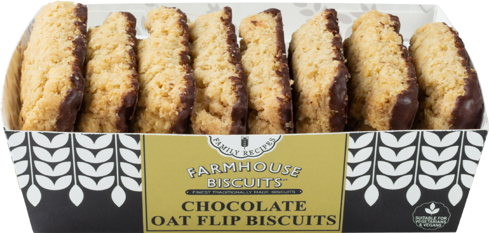 Farmhouse Biscuits Dark Chocolate Oat Flip Biscuits 150G