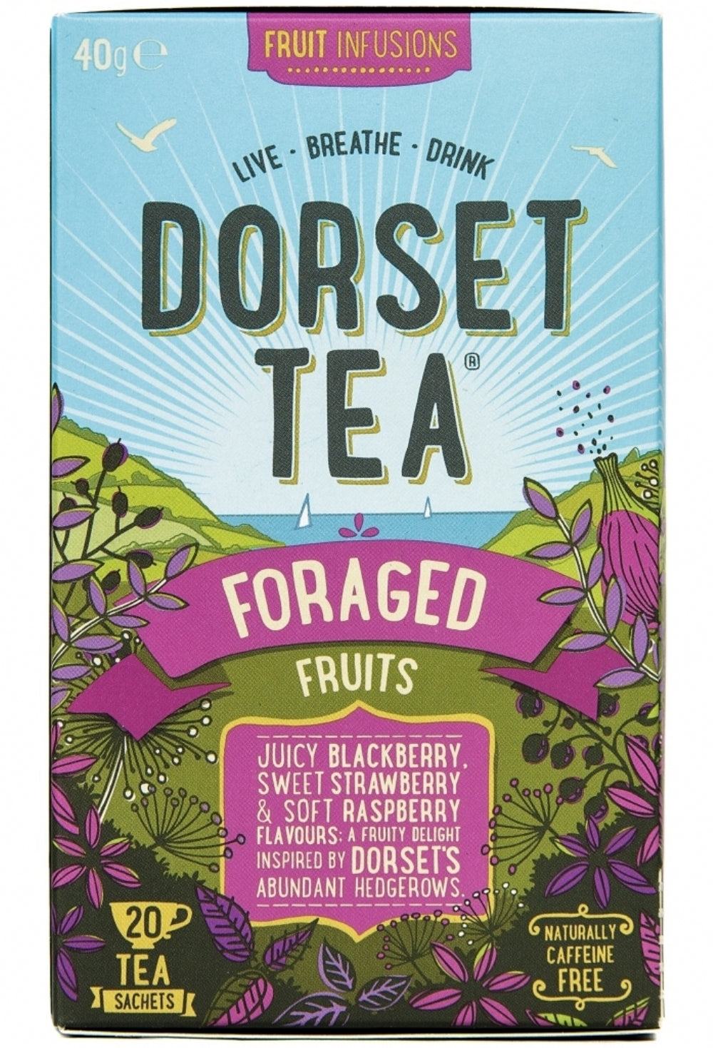 Dorset Tea Fruit Infusions - Foraged Fruits 20 Sachets 40G