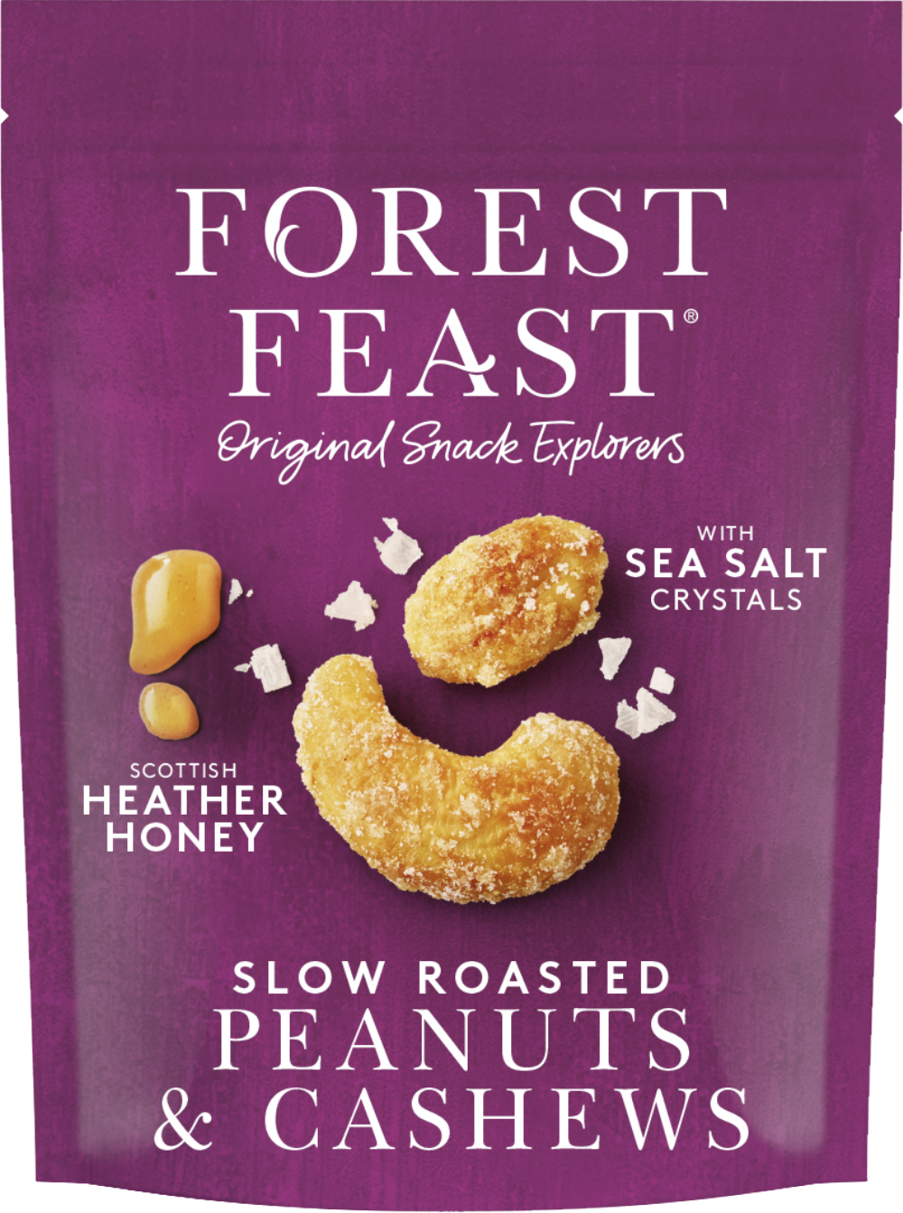 Forest Feast Slow Roasted Peanuts & Cashews - Scottish Heather Honey 120G