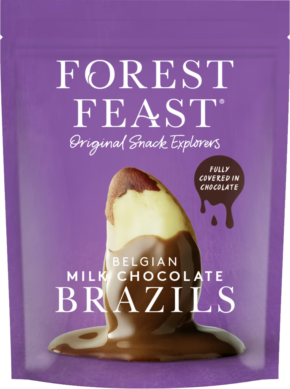 Forest Feast Belgian Milk Chocolate Brazils 120g