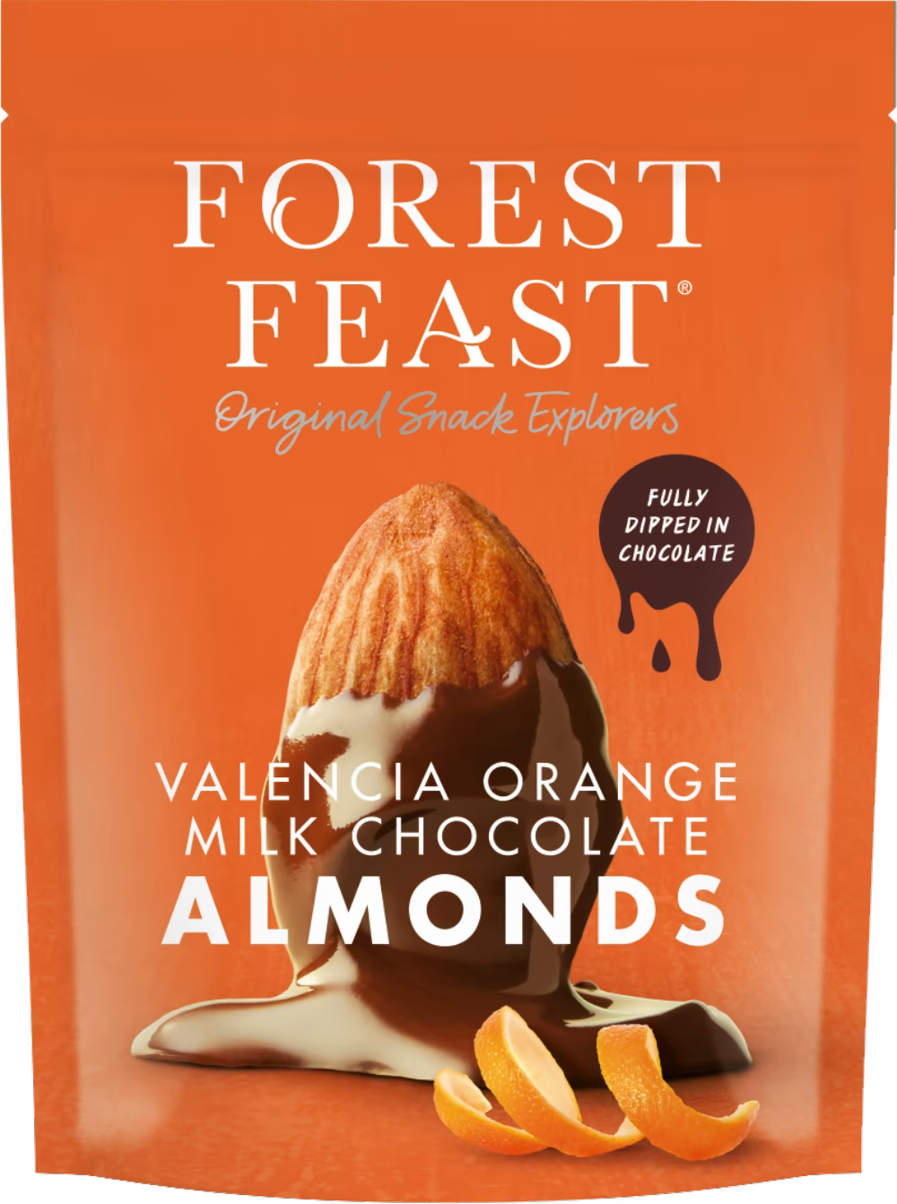 Forest Feast Valencia Orange Milk Chocolate Almonds 120g