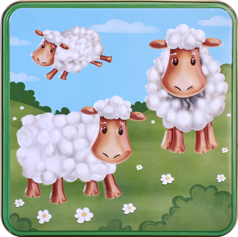 Grandma Wild's Embossed Spring Lamb Tin - Choc Chip Clotted Cream Shortbread Biscuits 160G