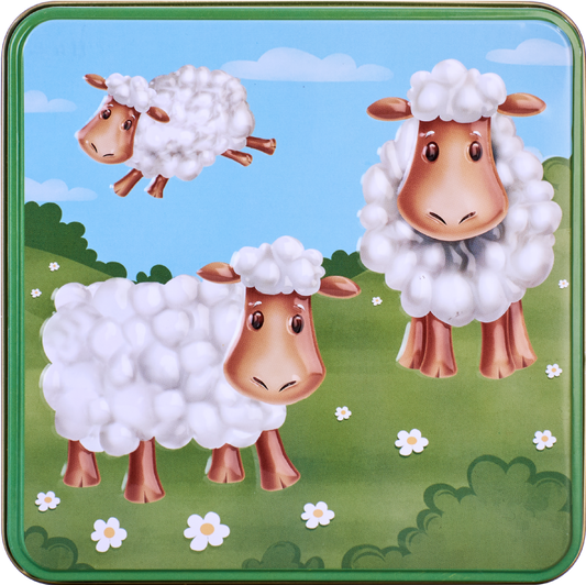 Grandma Wild's Embossed Spring Lamb Tin - Choc Chip Clotted Cream Shortbread Biscuits 160G