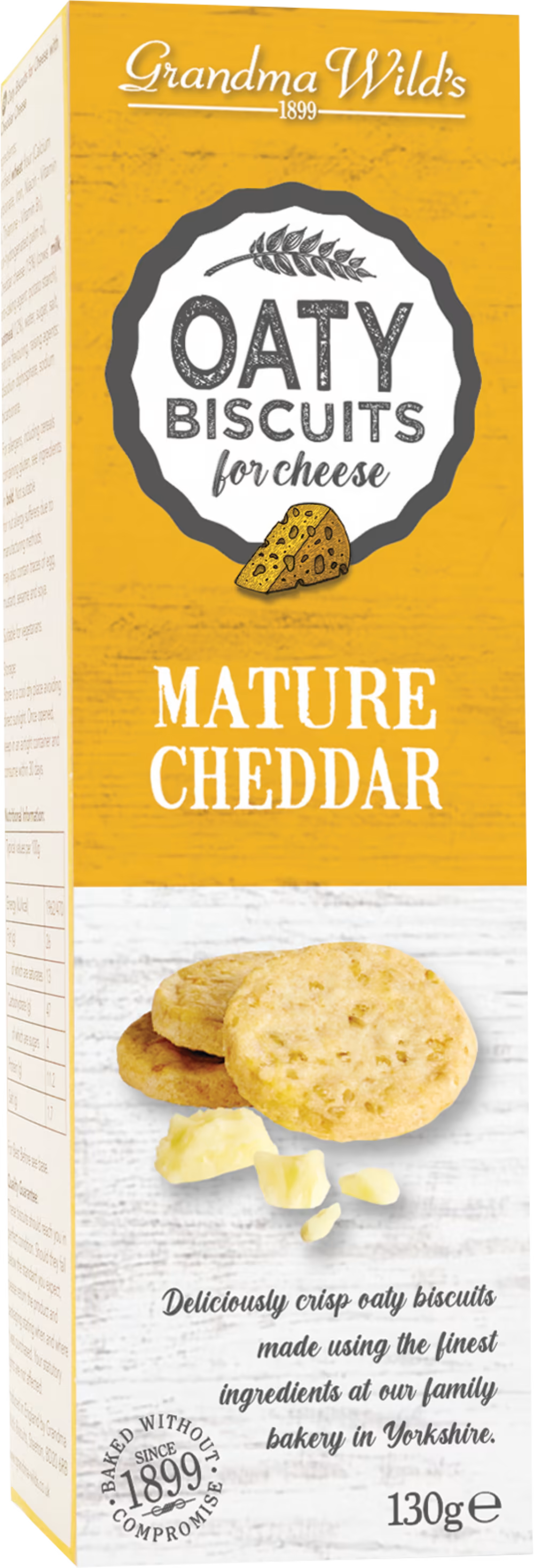 Grandma Wild's Oaty Biscuits for Cheese - Mature Cheddar 130g