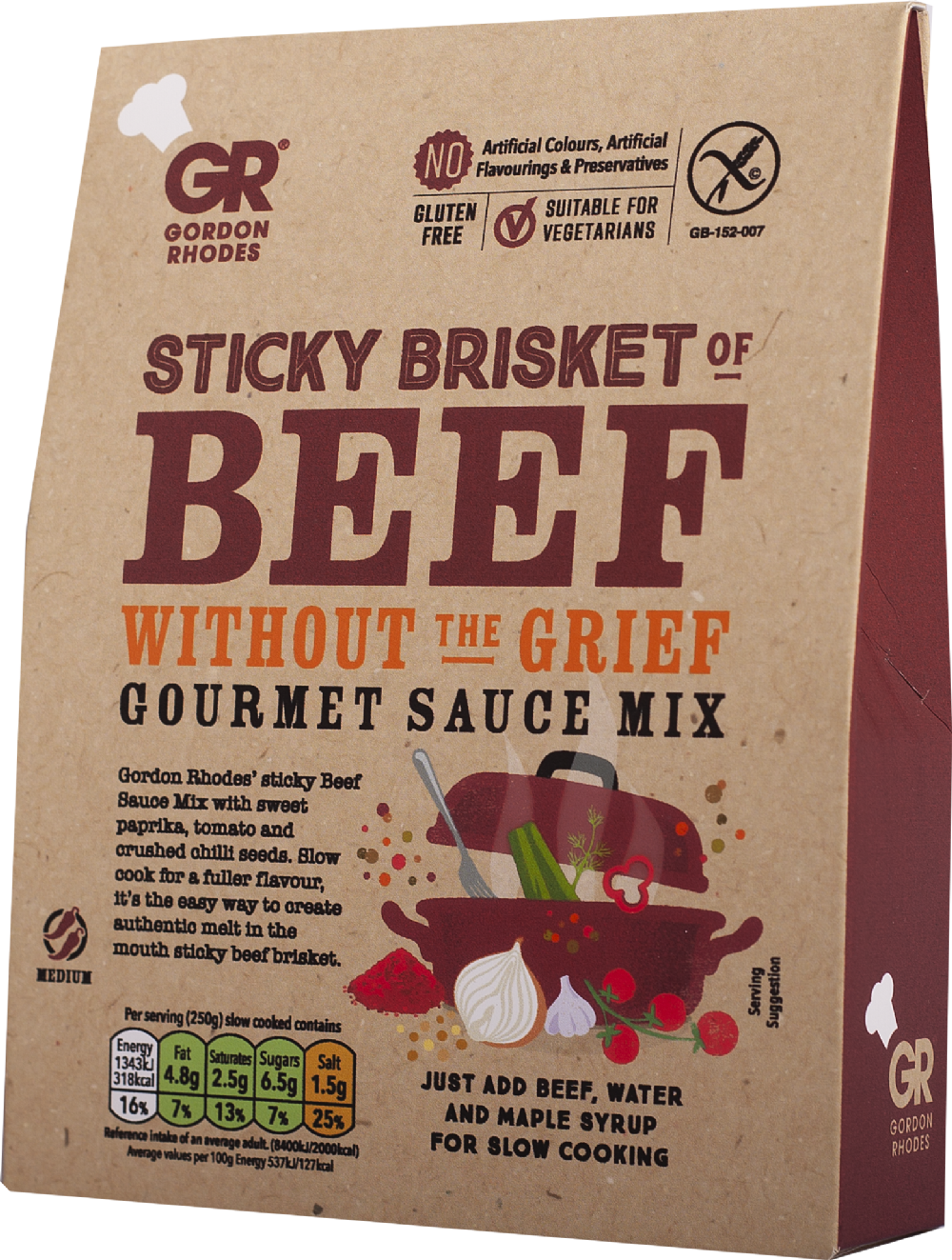 Gordon Rhodes Sticky Brisket Of Beef Without The Grief Gourmet Sauce Mix 75G