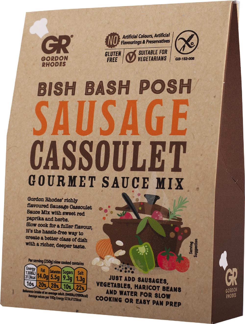 Gordon Rhodes Bish Bash Posh Sausage Cassoulet Gourmet Sauce Mix 75G