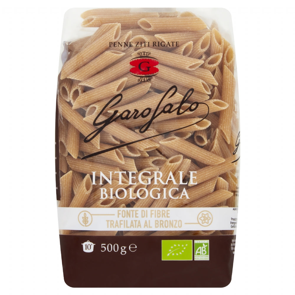 Garofalo Organic Whole Wheat Penne Ziti Rigate 500G